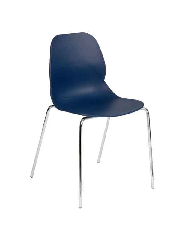Shoreditch Side Chair - F Frame (4 Leg/Stackable) Navy