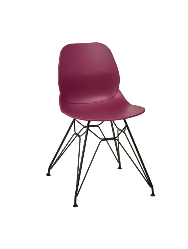 Shoreditch Side Chair - M Frame (Black) Plum