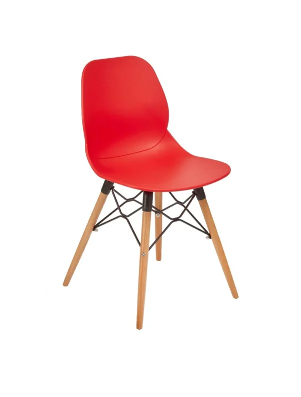 Shoreditch Side Chair - K Frame (Beech) Red