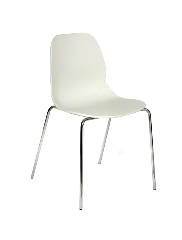 Shoreditch Side Chair - F Frame (4 Leg/Stackable) White