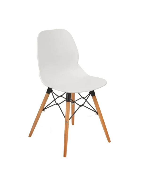 Shoreditch Side Chair - K Frame (Beech) White
