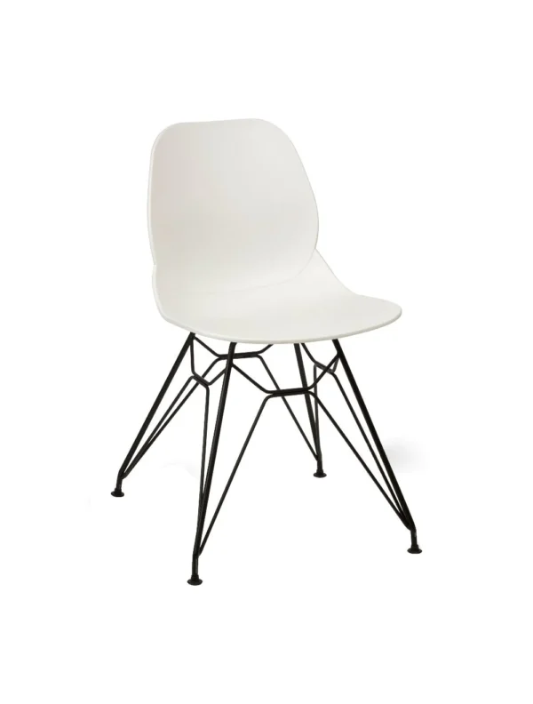 Shoreditch Side Chair - M Frame (Black) White
