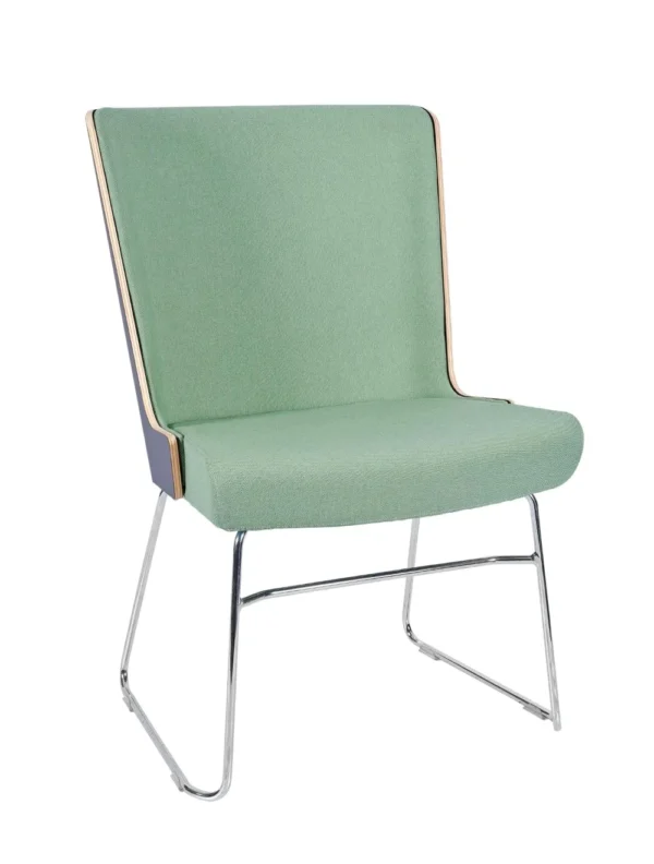 Skapa Side Chair (Anth Laminate) - Skid RFU / Chrome Finish