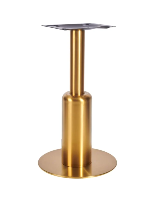 Titan Sml Base (Brass)  Dining (Black)  250mm Slv (Black) Steel - Black Finish