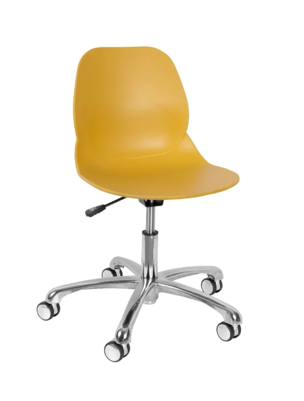 Shoreditch Office Chair (Aluminium Base) Mustard/Alu Base