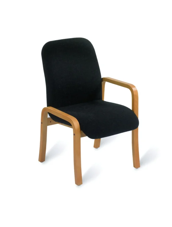 Reception Left Armchair Natural Beech Faced / PU Lacquered