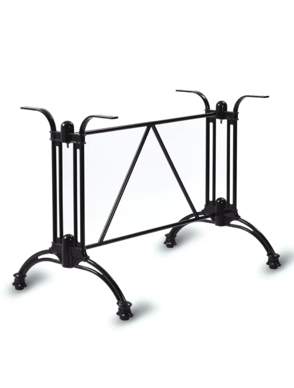 Continental - Refectory Dining Base Black / Cast Aluminium EPC (Stainless Steel Bolts)