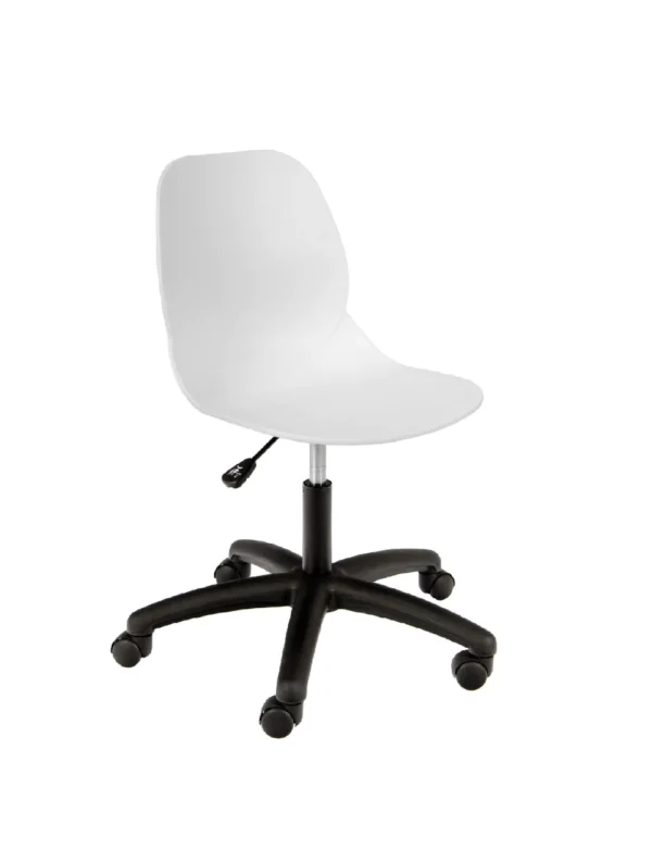 Shoreditch Office Chair (Black Base) White/Black Base