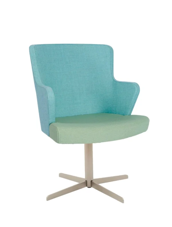 Skapa Armchair - 4 Star Swivel RFU /  Steel with Matt Nickel Finish