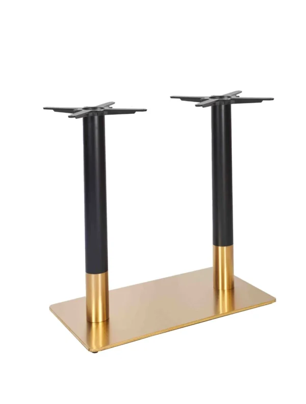 Zeus Twin Pedestal Poseur - Brass/Black