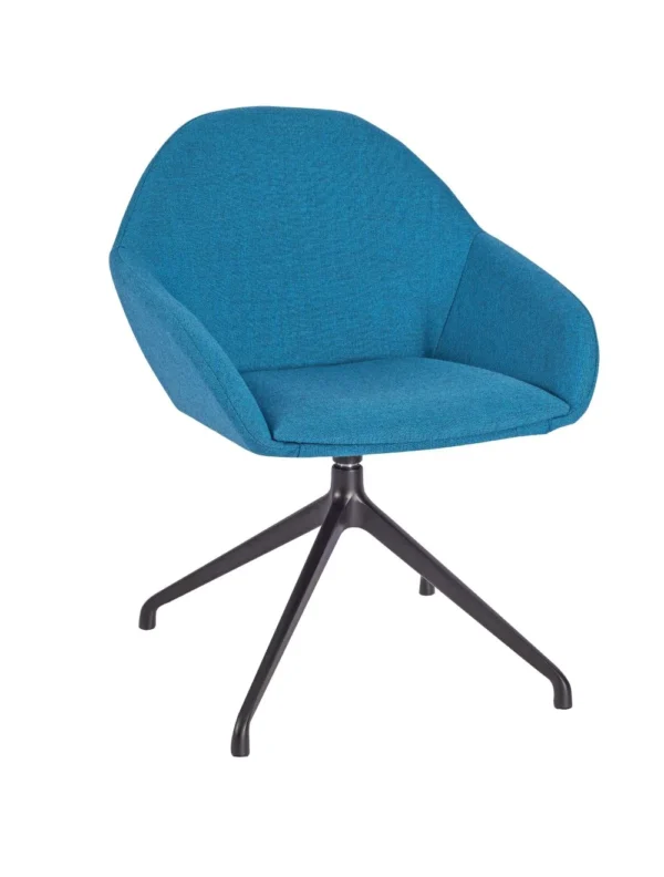 Orlando Small Armchair - Manhattan Base EPC Black (Glides) RFU Shell / EPC Black Aluminium