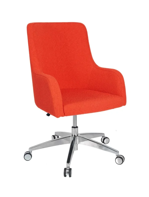 Huntington High Back Chair - 5 Star Swivel (With Gas) Ply Seat & Back / Chrome Finish