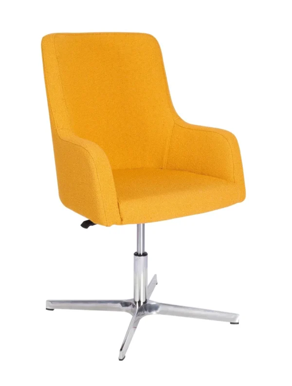 Huntington High Back Chair - 4 Star Swivel (With Gas) Ply Seat & Back / Chrome Finish