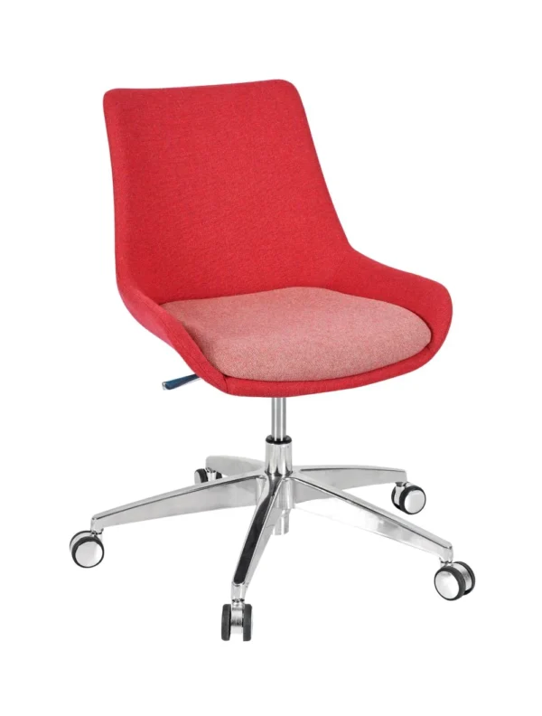 Brooklyn Side Chair  - 5 Star Base with Rocking Mechanism Ply Seat & Back/ Chrome Finish