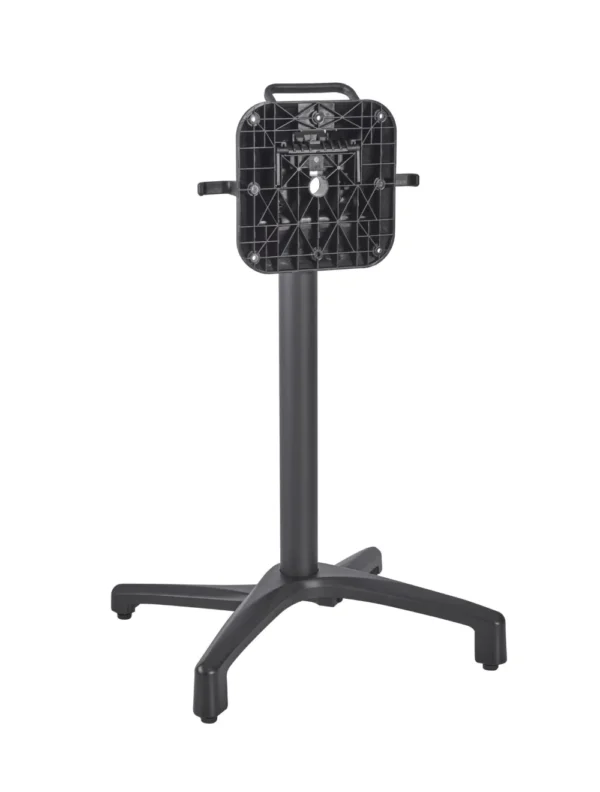 Aluminium Flip Top Dining Base Black  EPC Black / Polished Aluminium With Cast Iron Weight