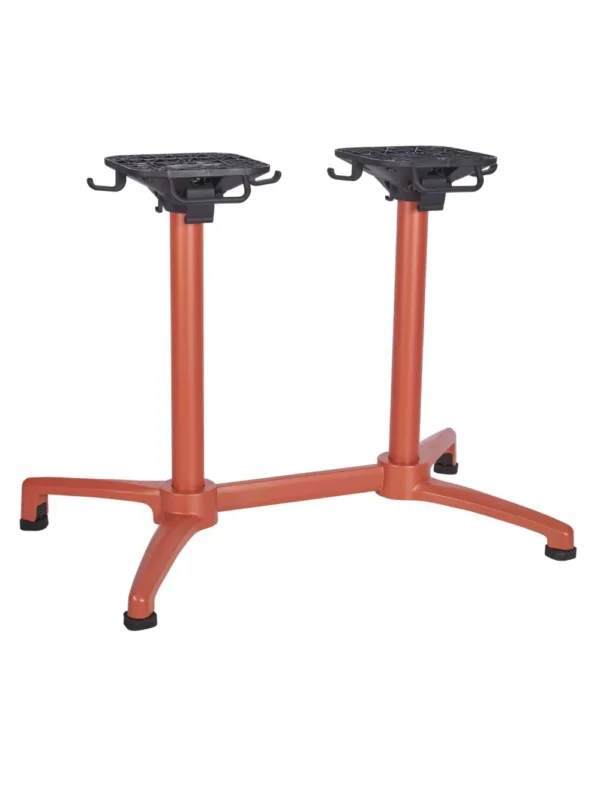 Altea Table Base - Twin Pedestal  Copper Brown