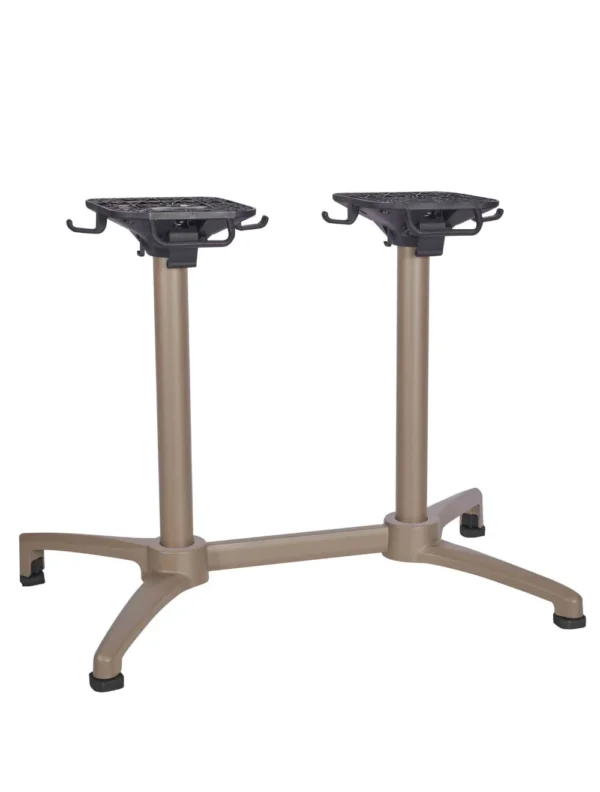 Altea Table Base - Twin Pedestal  Taupe