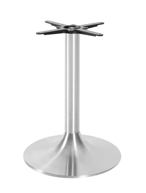 Trumpet Medium Coffee Base - Brushed Steel Finish Brushed Steel / Steel Base & Column