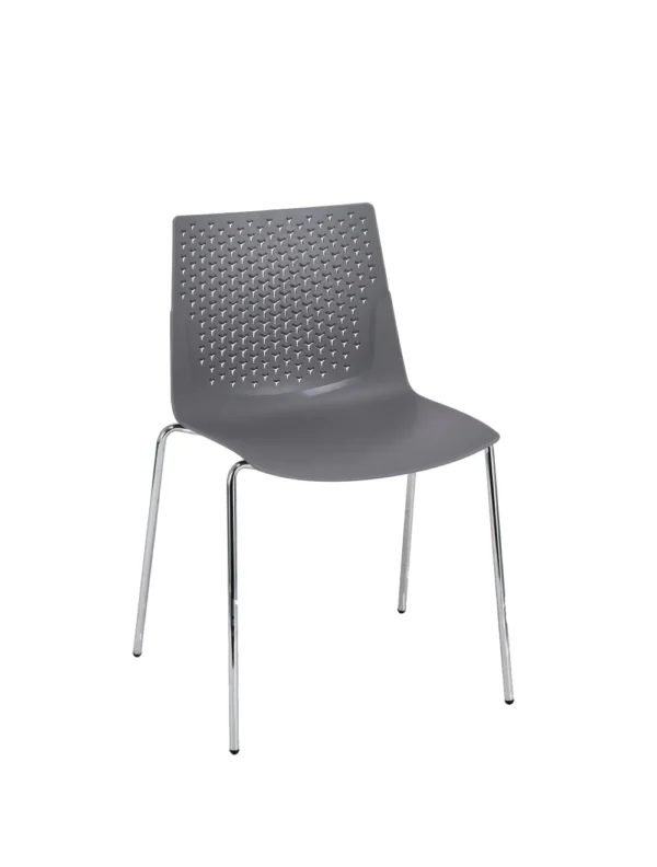 Flex 4 Leg Side Chair Grey / Chrome