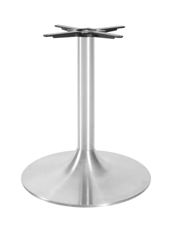 Trumpet Large Lounge Base - Brushed Steel Finish Brushed Steel / Steel Base & Column