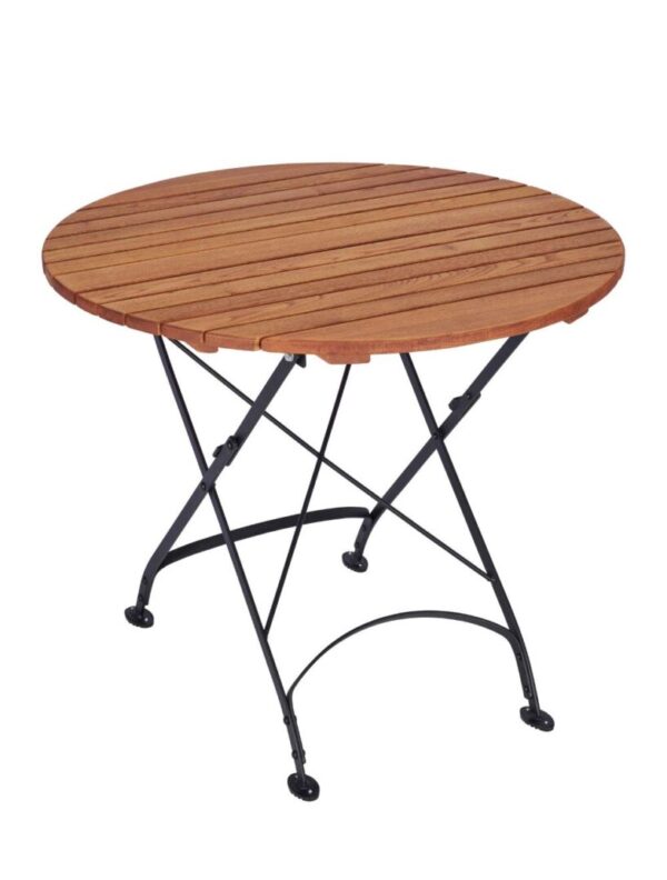 Terras 850mm RD Table FSC Robinha Wood / EPC Black