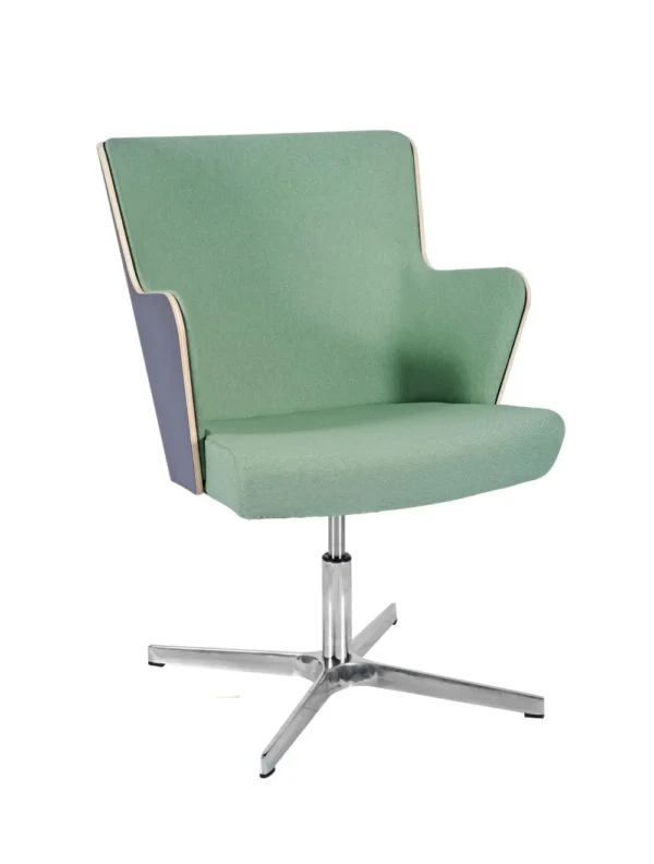 Skapa Armchair (Anth Laminate) - 4 Star Swivel (No Gas) RFU / Aluminium