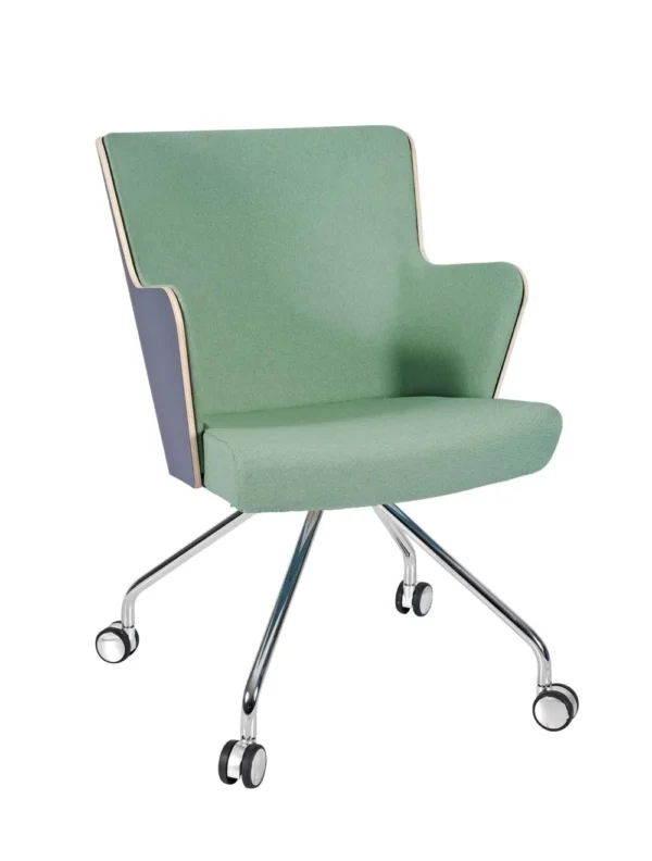 Skapa Armchair (Anth Laminate) - Spider Base RFU / Chrome Finish