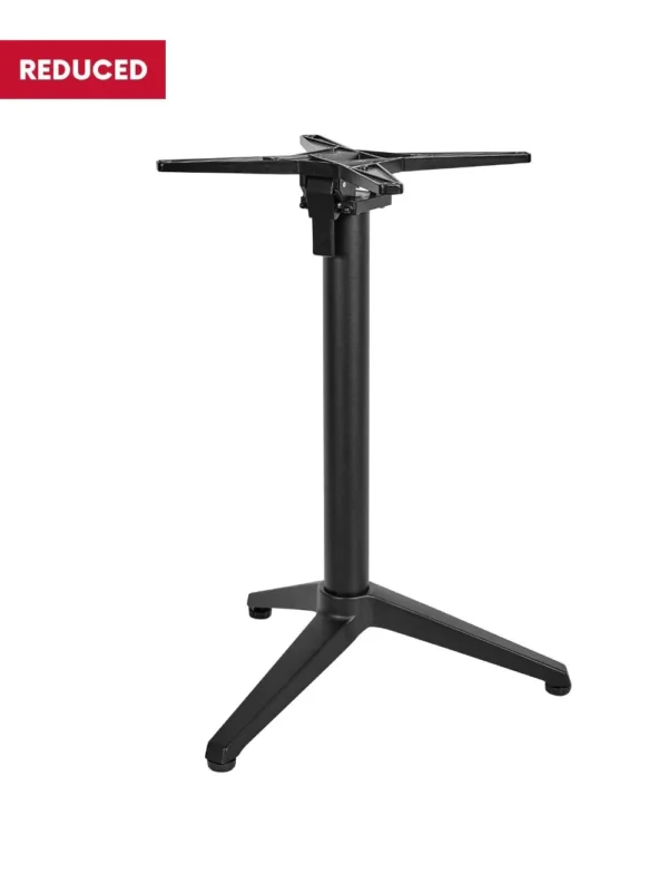 Bruges Flip Table Base - 3 Leg Dining EPC Aluminium / Black