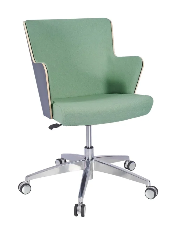Skapa Armchair (Anth Laminate) - 5 Star Swivel (With Gas) RFU / Aluminium