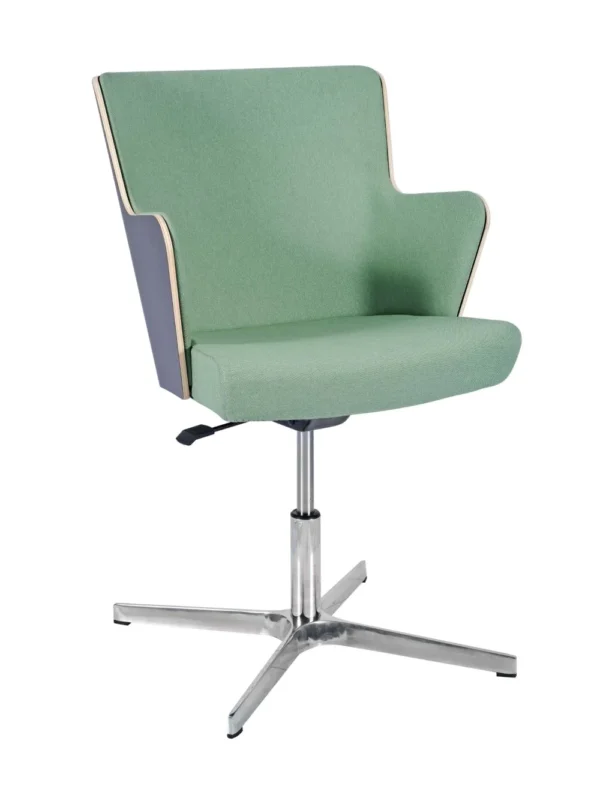 Skapa Armchair (Anth Laminate) - 4 Star Swivel (With Gas) RFU / Aluminium