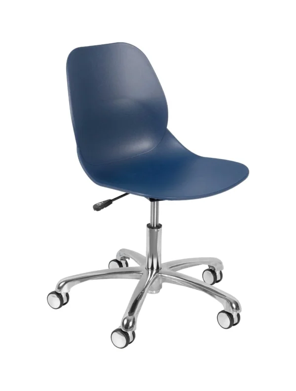 Shoreditch Office Chair (Aluminium Base) Navy/Alu Base
