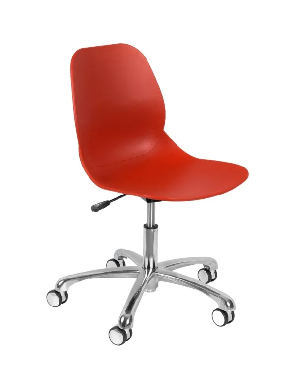 Shoreditch Office Chair (Aluminium Base) Red/Alu Base